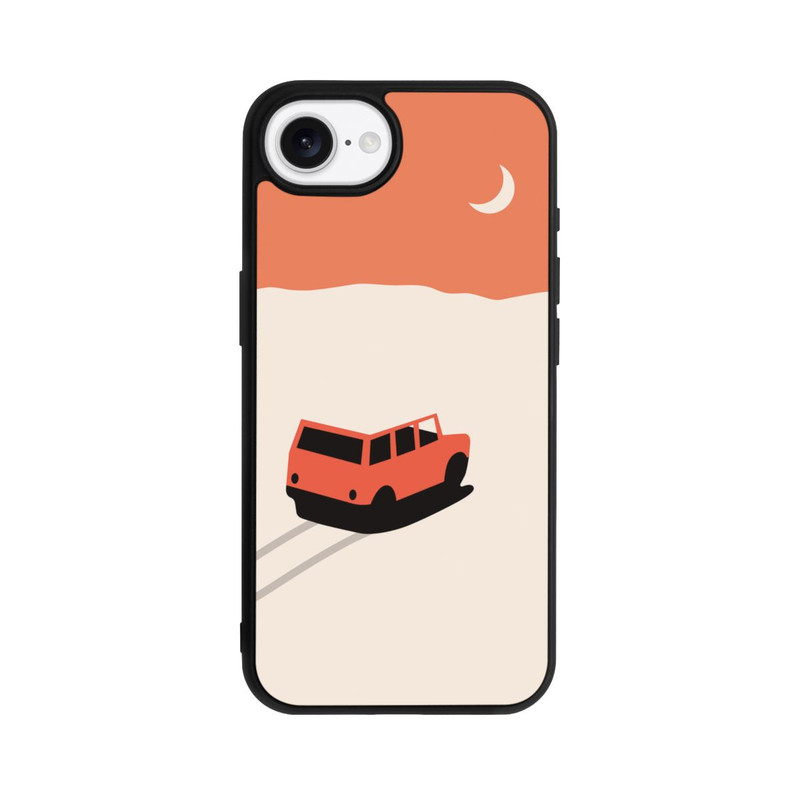iPhone 16e Base Case Auto in der Wüste