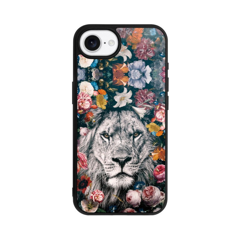 iPhone 16e Base Case Lion Flowers
