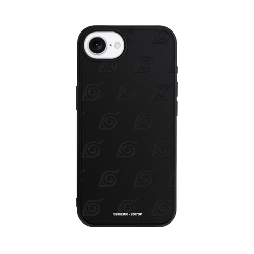 Apple iPhone 16e Base Case Schwarzes Konoha-Muster Transparent