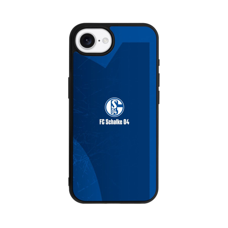 iPhone 16e Base Case Schalke 04 Blauer Hintergrund Mit Logo