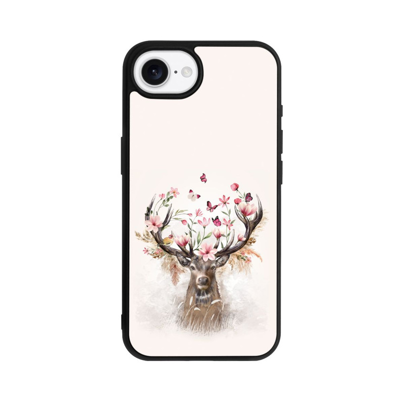 iPhone 16e Base Case Hirsch Blumen Geweih