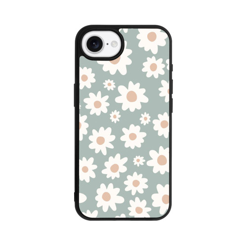 Apple iPhone 16e Base Case Gänseblümchen Muster grün