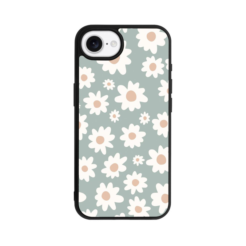 iPhone 16e Base Case Gänseblümchen Muster grün