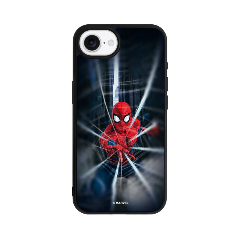 iPhone 16e Base Case Spider-Man Webs In Action