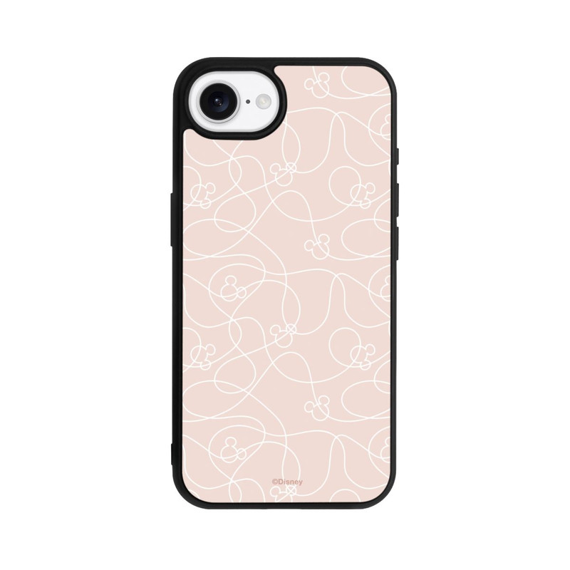 iPhone 16e Base Case Micky Line Art Muster Rosa