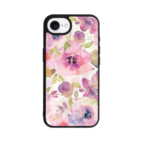 Apple iPhone 16e Base Case Tapete mit rosa Blumen