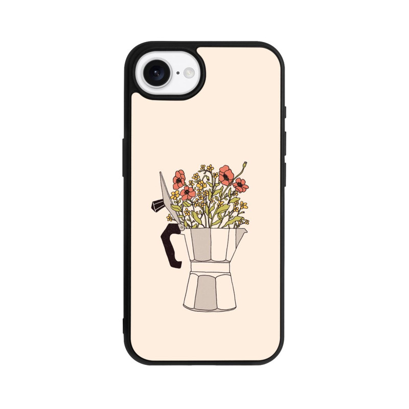 iPhone 16e Base Case Moka Blumen