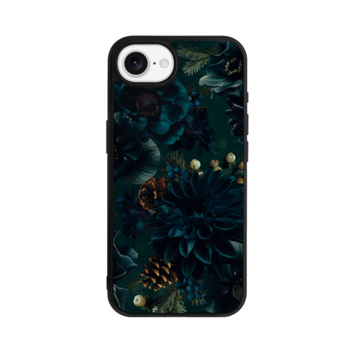 Apple iPhone 16e Base Case Blumenmuster Grün und Blau
