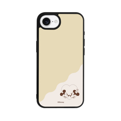 Apple iPhone 16e Base Case Mickey and Minnie Love Heart Beige