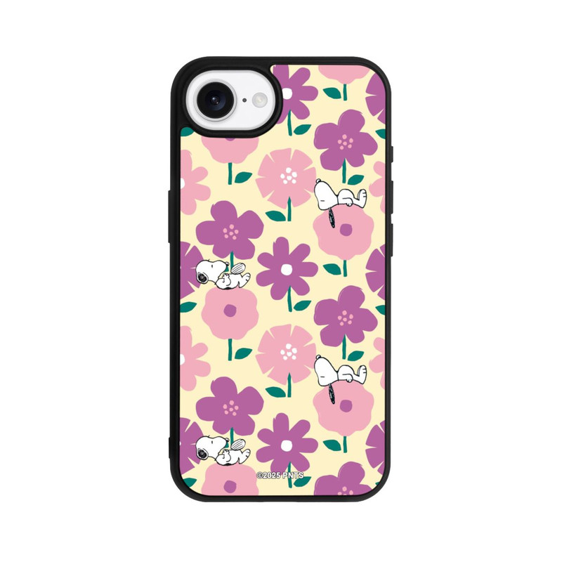 iPhone 16e Base Case Peanuts Flower Pattern Yellow