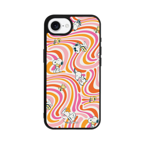 Apple iPhone 16e Base Case Peanuts Hippie Pattern Orange