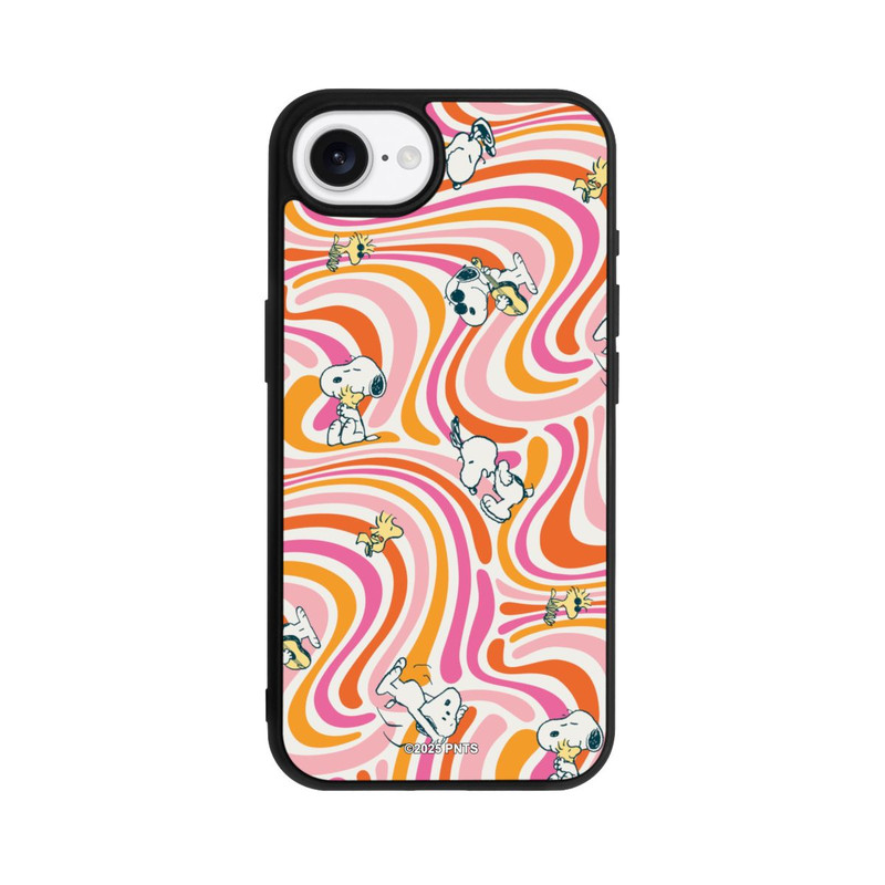 iPhone 16e Base Case Peanuts Hippie Pattern Orange