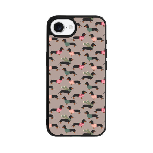 Apple iPhone 16e Base Case Dackel Muster Winter