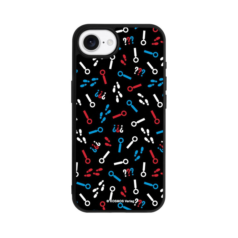iPhone 16e Base Case Drei Fragezeichen Detektiv Muster