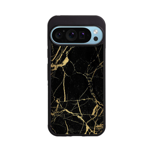 Google Pixel 9 Pro XL Base Case Schwarzgoldener Marmor-Look