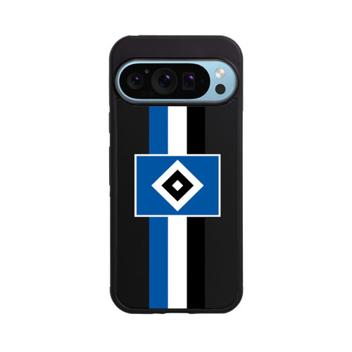 Google Pixel 9 Pro XL Base Case HSV Streifen - Blau-Weiß-Schwarz - ohne Hintergrund