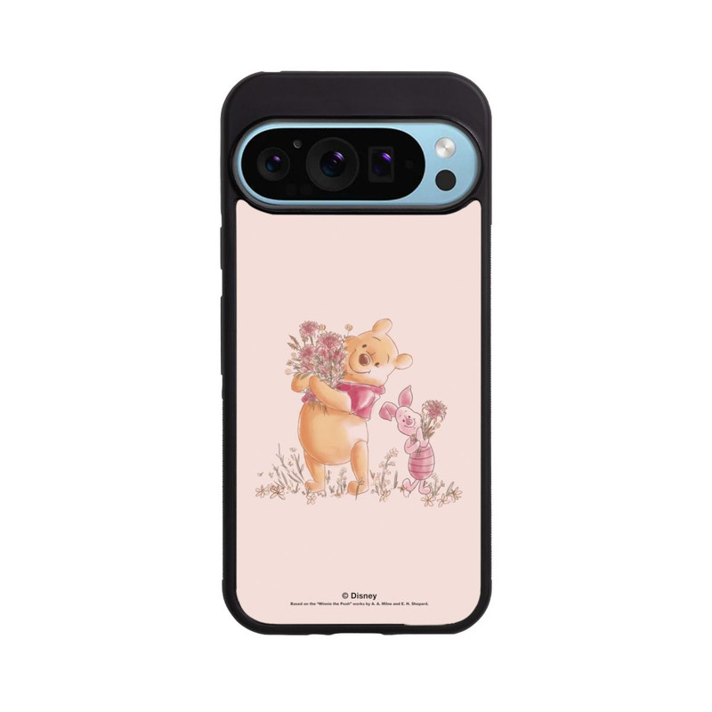 Pixel 9 Pro XL Base Case Winnie Puuh and Ferkel Blumen