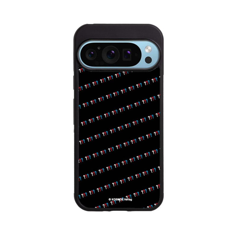 Pixel 9 Pro XL Base Case Drei Fragezeichen Muster Schräg
