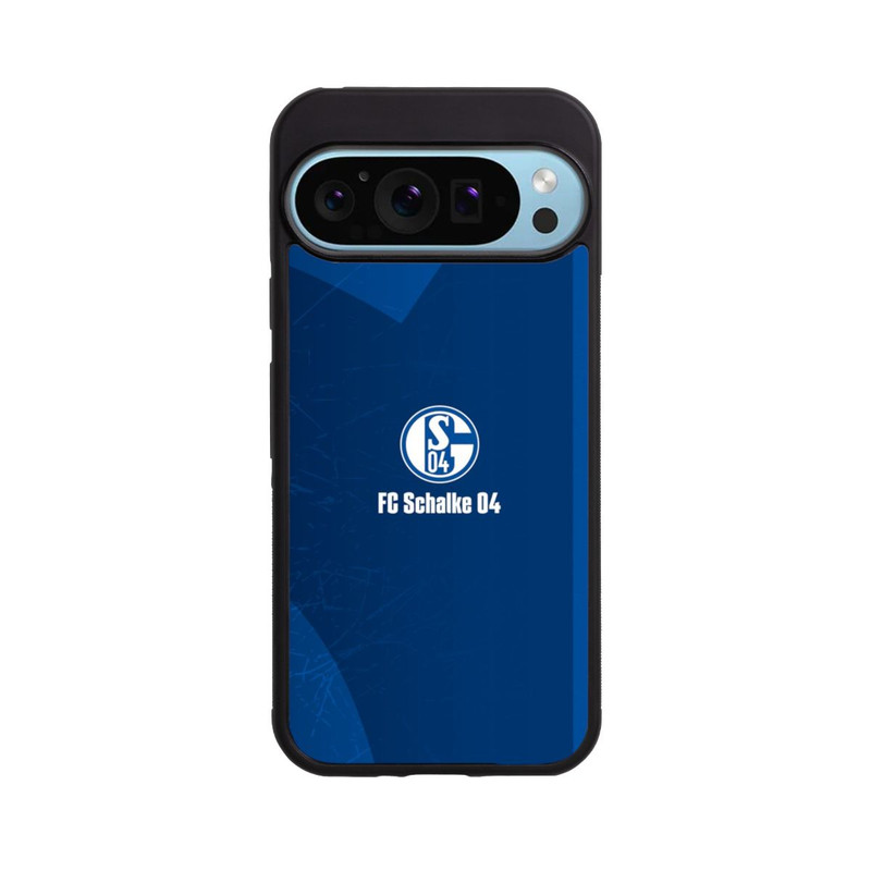 Pixel 9 Pro XL Base Case Schalke 04 Blauer Hintergrund Mit Logo