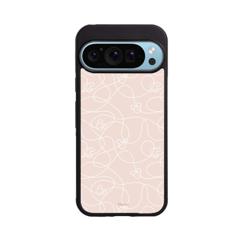 Google Pixel 9 Pro XL Base Case Micky Line Art Muster Rosa