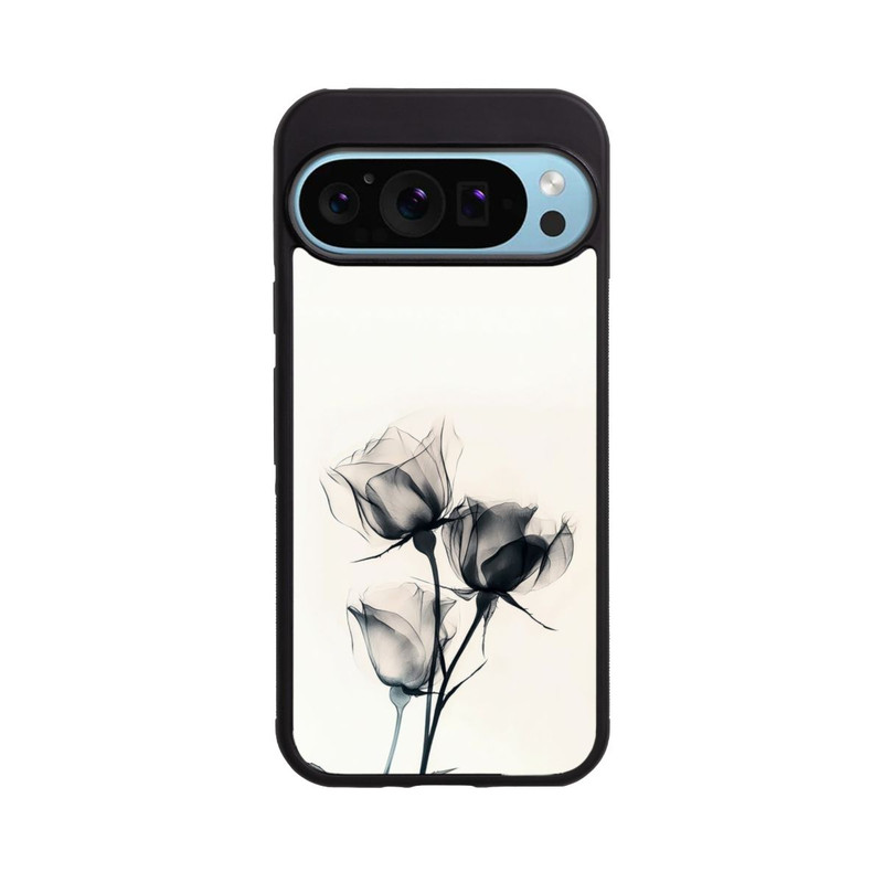 Pixel 9 Pro XL Base Case Schwarze Blume