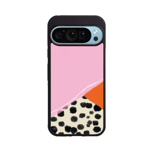 Google Pixel 9 Pro XL Base Case Rosa und Orange Gepunkteter Hintergrund