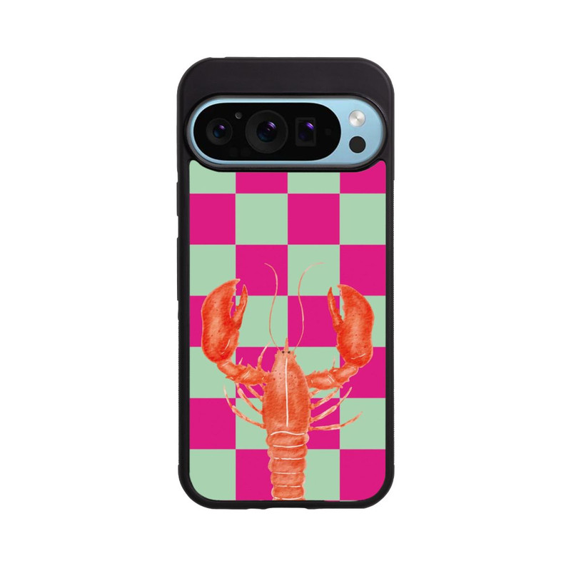 Pixel 9 Pro XL Base Case Pink Checkers Lobster