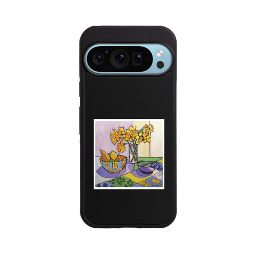 Google Pixel 9 Pro XL Base Case Daffodil Patchwork, 2023, by Catherine J Martzloff