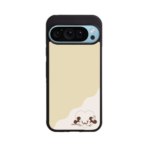 Google Pixel 9 Pro XL Base Case Mickey and Minnie Love Heart Beige
