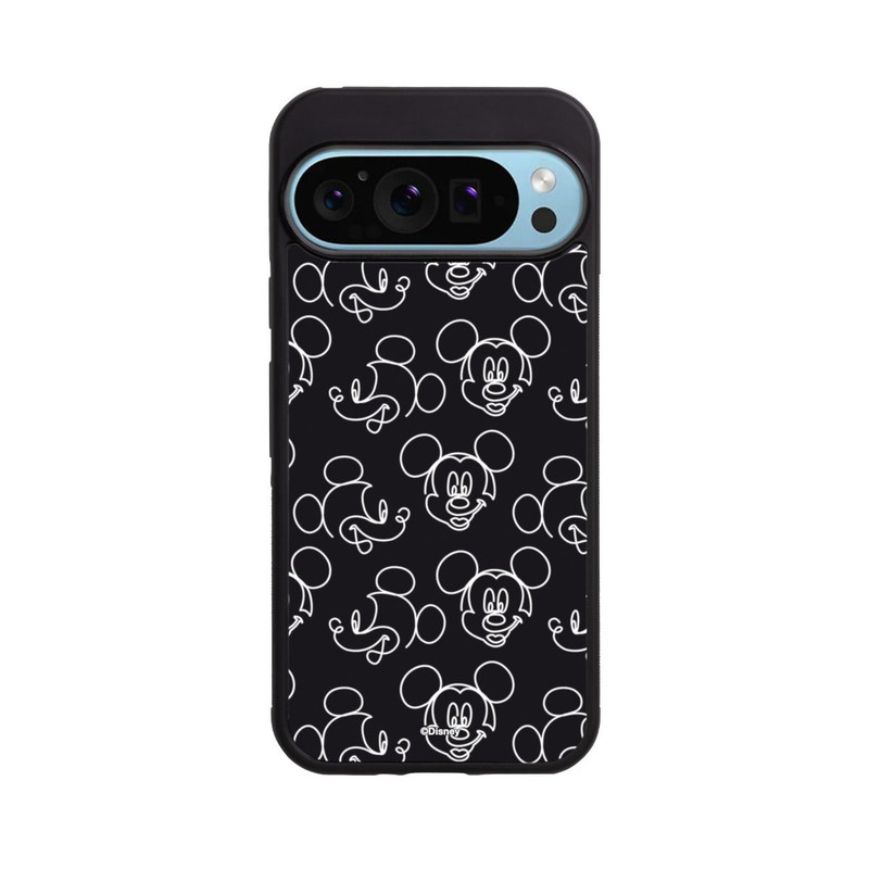 Pixel 9 Pro XL Base Case Disney Mickey Muster Schwarz