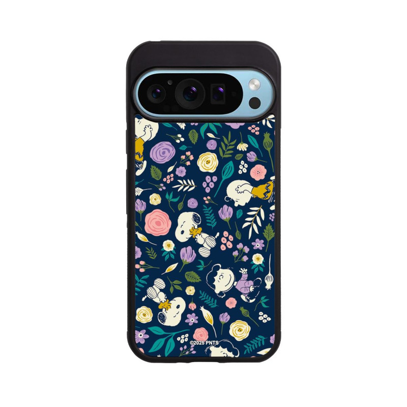 Pixel 9 Pro XL Base Case Peanuts Dark Flower Pattern