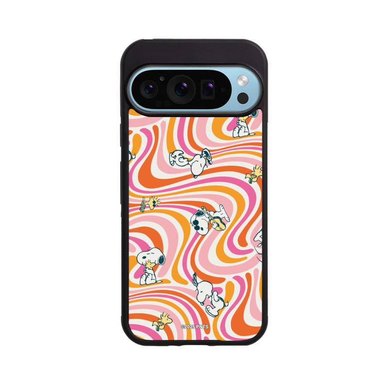 Pixel 9 Pro XL Base Case Peanuts Hippie Pattern Orange