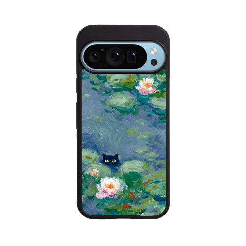 Google Pixel 9 Pro XL Base Case Katze im Teich Gemälde Impressionismus