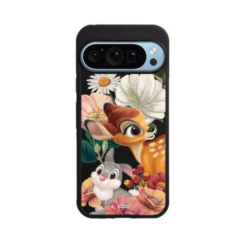 Google Pixel 9 Pro XL Base Case Bambi und Klopfer Blumen Transparent