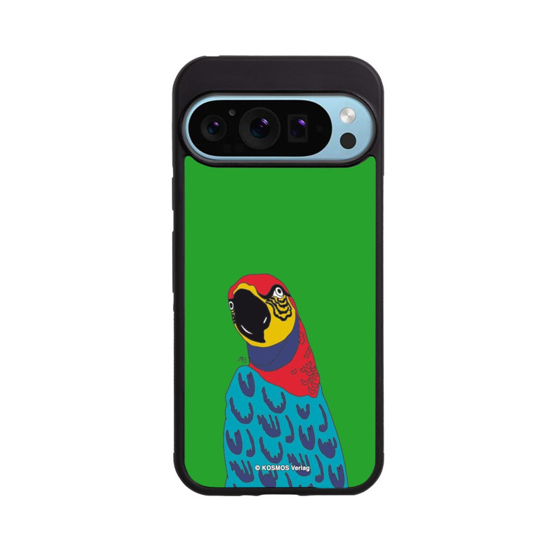 Pixel 9 Pro XL Base Case Drei Fragezeichen und der Super-Papagei