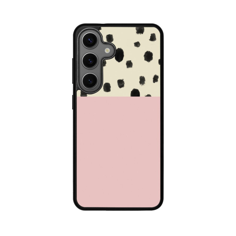 Galaxy S25 Base Case Punkte und Rosa
