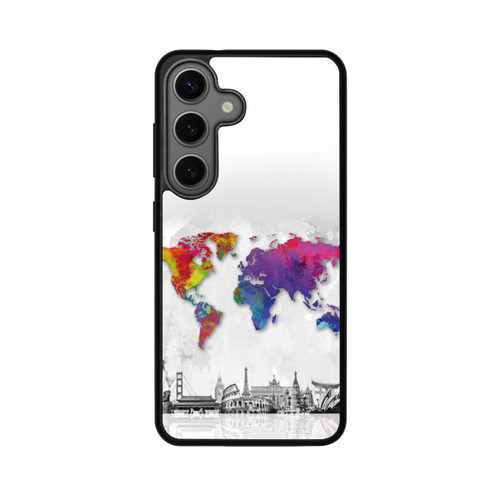 Samsung Galaxy S25 Base Case Weltkarte mit Skyline