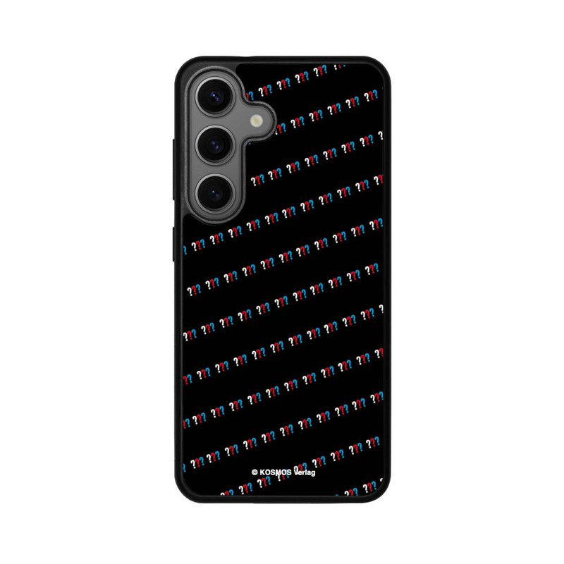 Galaxy S25 Base Case Drei Fragezeichen Muster Schräg