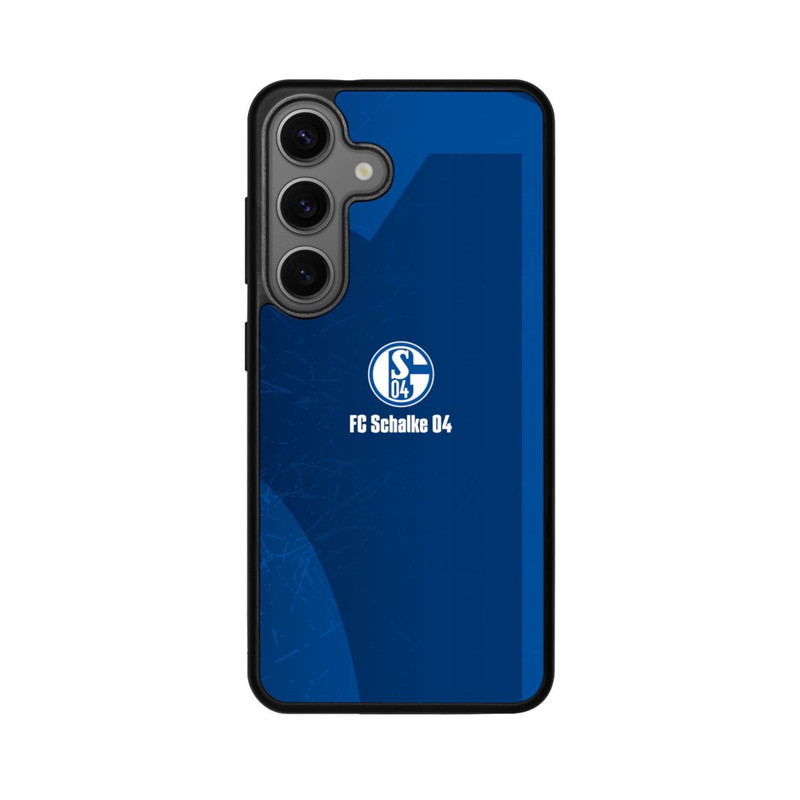 Galaxy S25 Base Case Schalke 04 Blauer Hintergrund Mit Logo