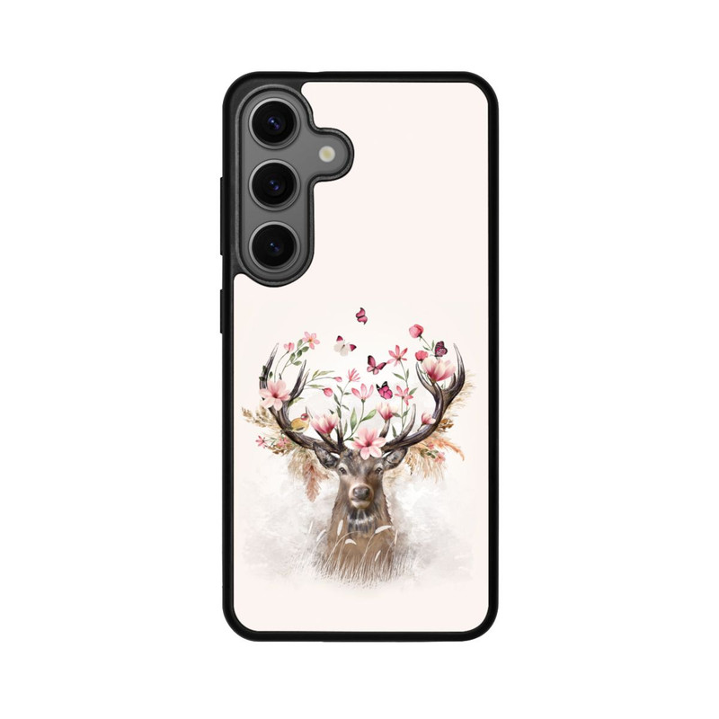 Galaxy S25 Base Case Hirsch Blumen Geweih
