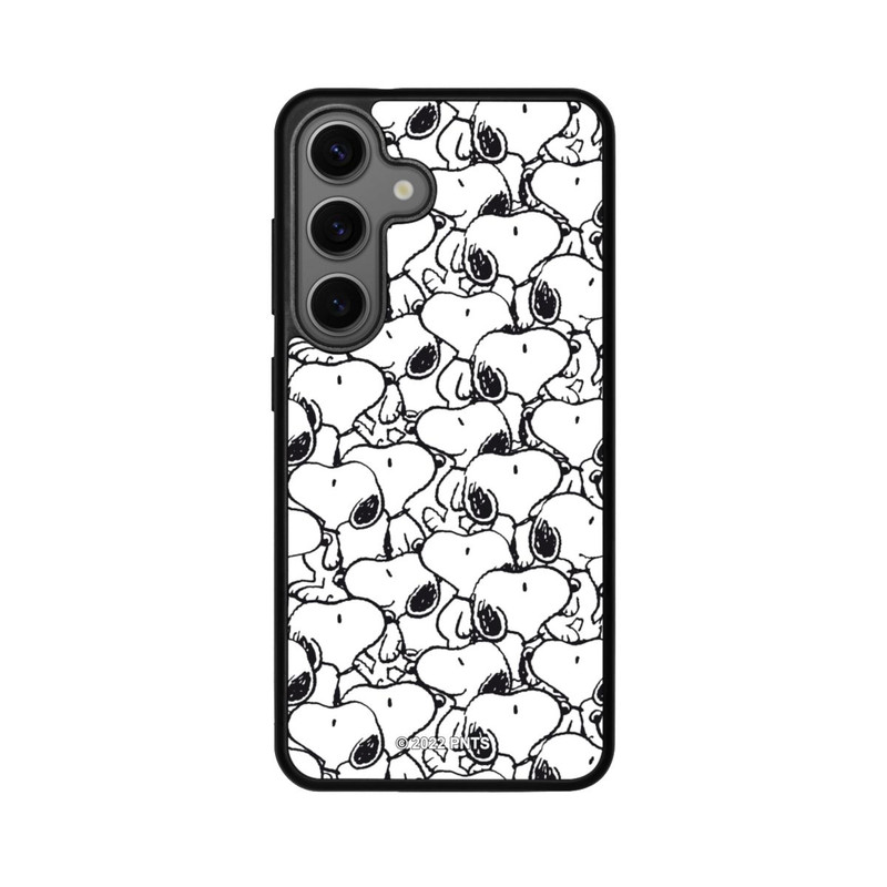 Galaxy S25 Base Case Snoopy Muster Schwarz und Weiß