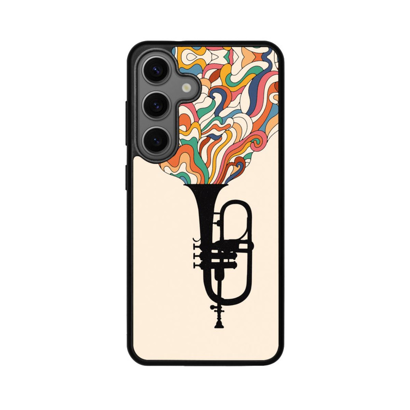 Galaxy S25 Base Case Flügelhorn Jazz bunt