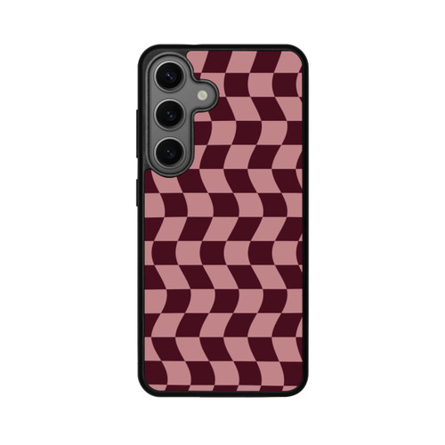 Samsung Galaxy S25 Base Case Schachbrett Rot-Rosa