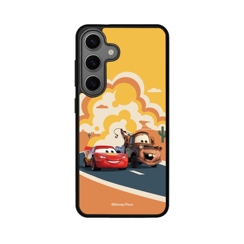 Galaxy S25 Base Case Disney Cars Lightning McQueen Und Hook on the Road