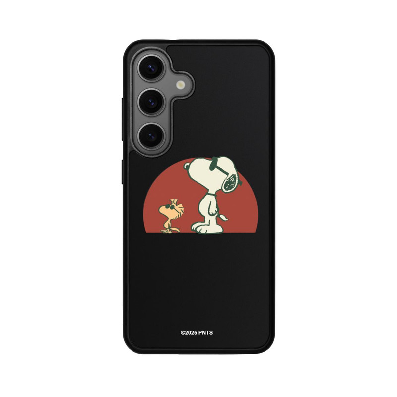 Galaxy S25 Base Case Snoopy Woodstock Far Out transparent