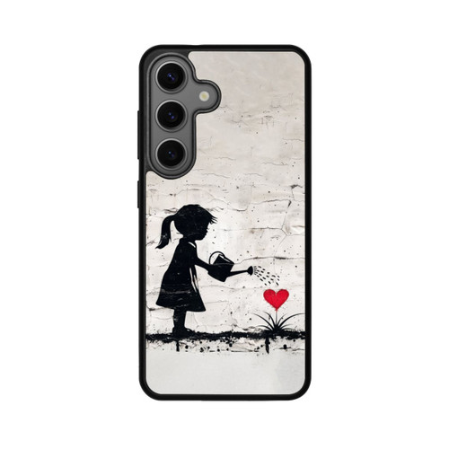 Samsung Galaxy S25 Base Case Girl Watering Bunch of Flowers 