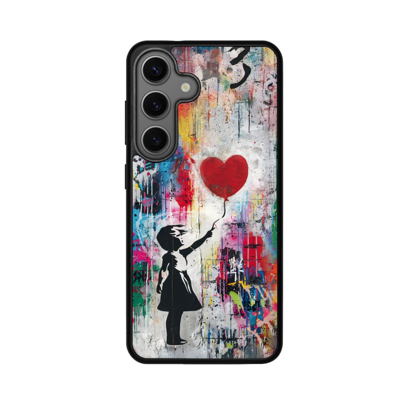 Galaxy S25 Base Case Balloon Girl Colorful