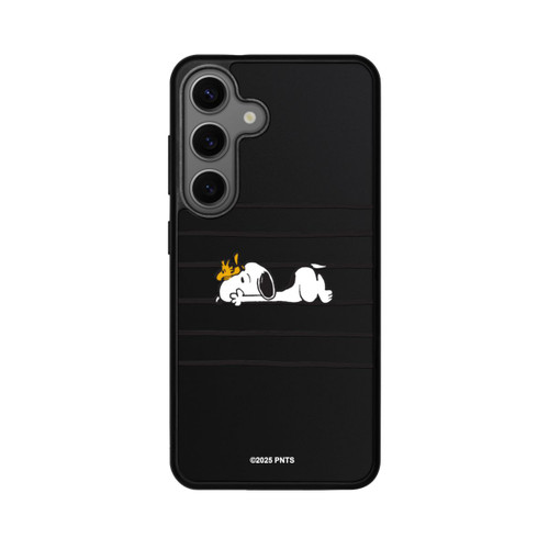 Samsung Galaxy S25 Base Case Snoopy Woodstock Streifen Peanuts Transparent