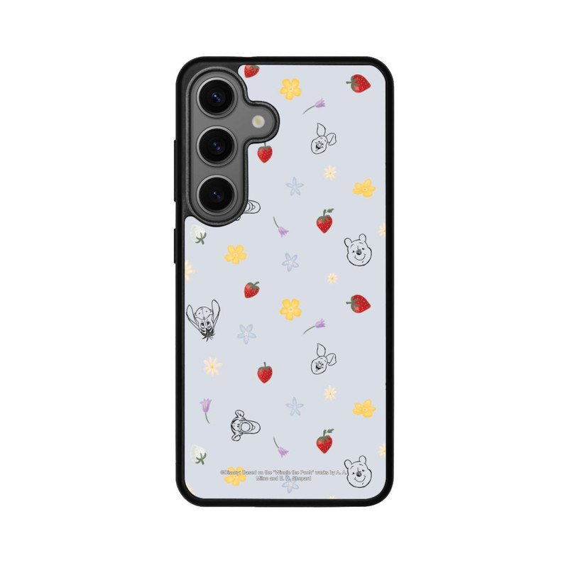 Galaxy S25 Base Case Winnie Puuh und Freunde Erdbeer Muster Blau