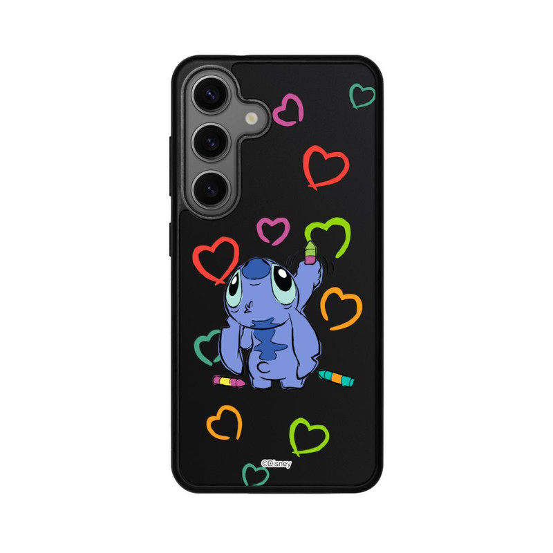 Galaxy S25 Base Case Stitch Draws a Heart Transparent